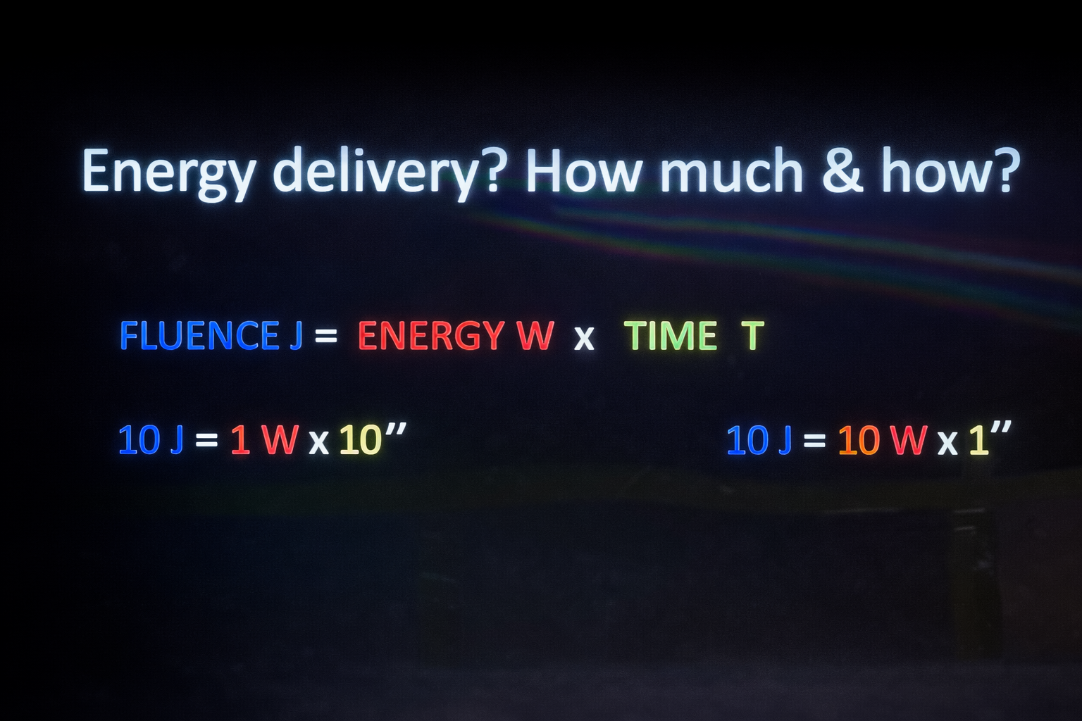 Energy delivery slide variant