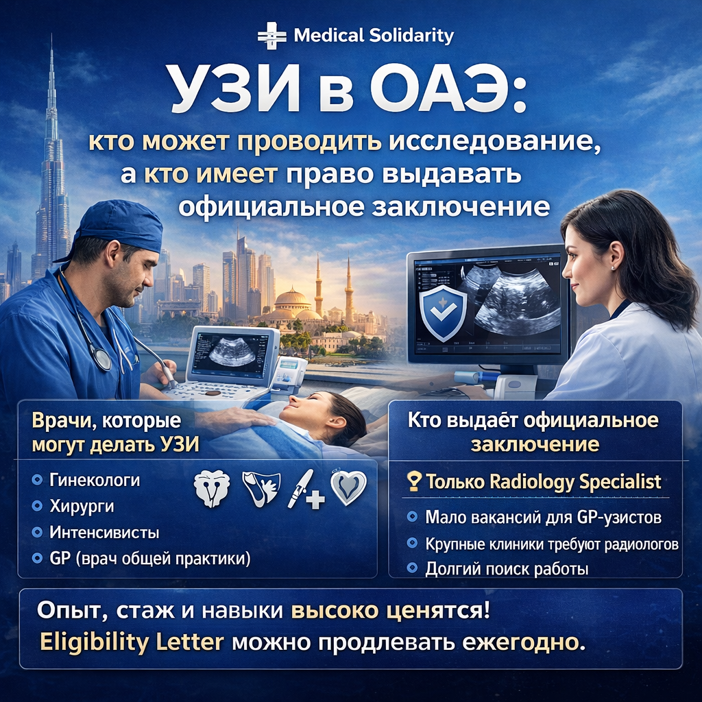 УЗИ в ОАЭ: кто может проводить исследование, а кто имеет право выдавать официальное заключение