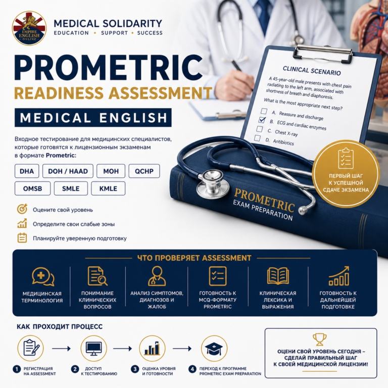 Prometric Readiness Assessment — Medical English